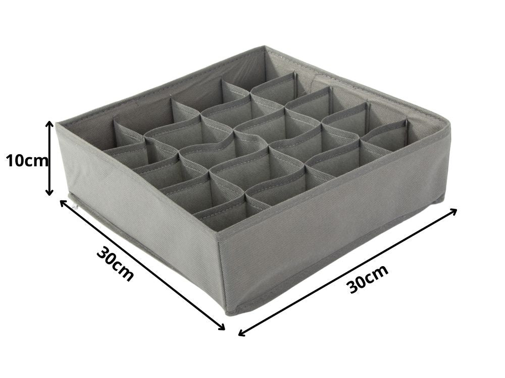 Apakšveļas organizators zeķēm atvilktnes skapīša ieliktnis 20 nodalījumi