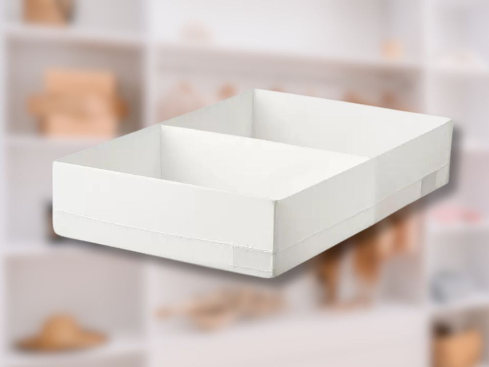 Apakšveļas zeķu atvilktne ar nodalījumu, baltā krāsā