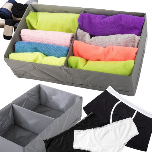 Apakšveļas atvilktņu organizators, drēbju un zeķu atvilktne ar atdalītāju, pelēka