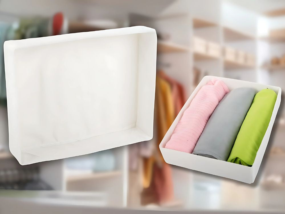 Apģērbu organizators apakšveļai skapja atvilktnei, balts, universāls