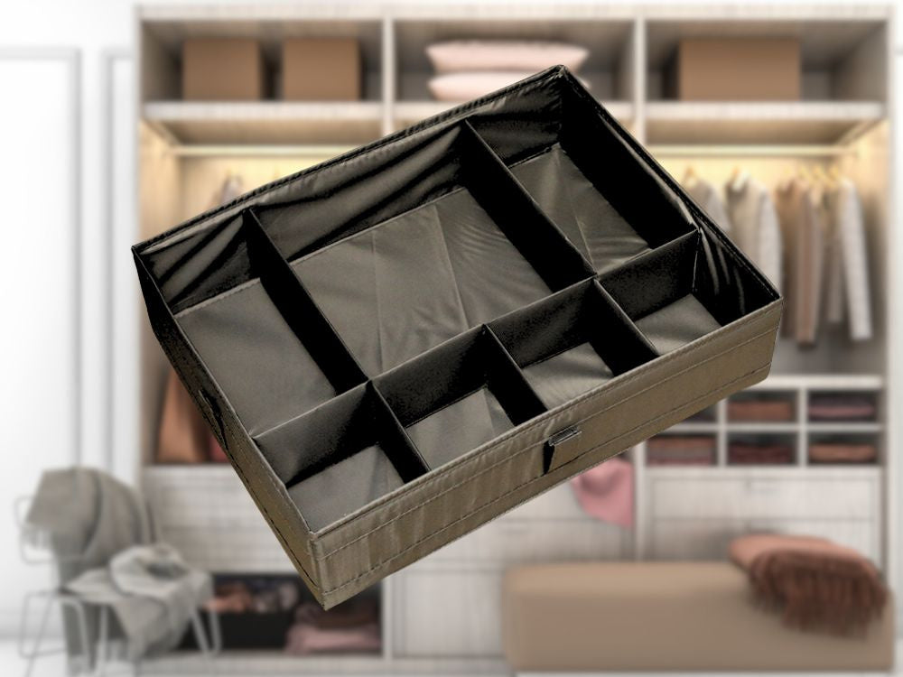 Apakšveļas organizators zeķu atvilktne atvilktnes nodalījuma ieliktnis pelēks