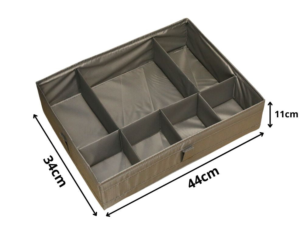 Apakšveļas organizators zeķu atvilktne atvilktnes nodalījuma ieliktnis pelēks