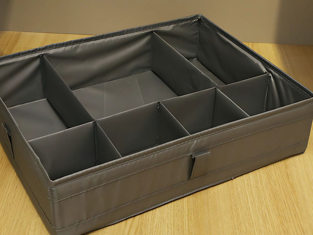 Apakšveļas organizators zeķu atvilktne atvilktnes nodalījuma ieliktnis pelēks