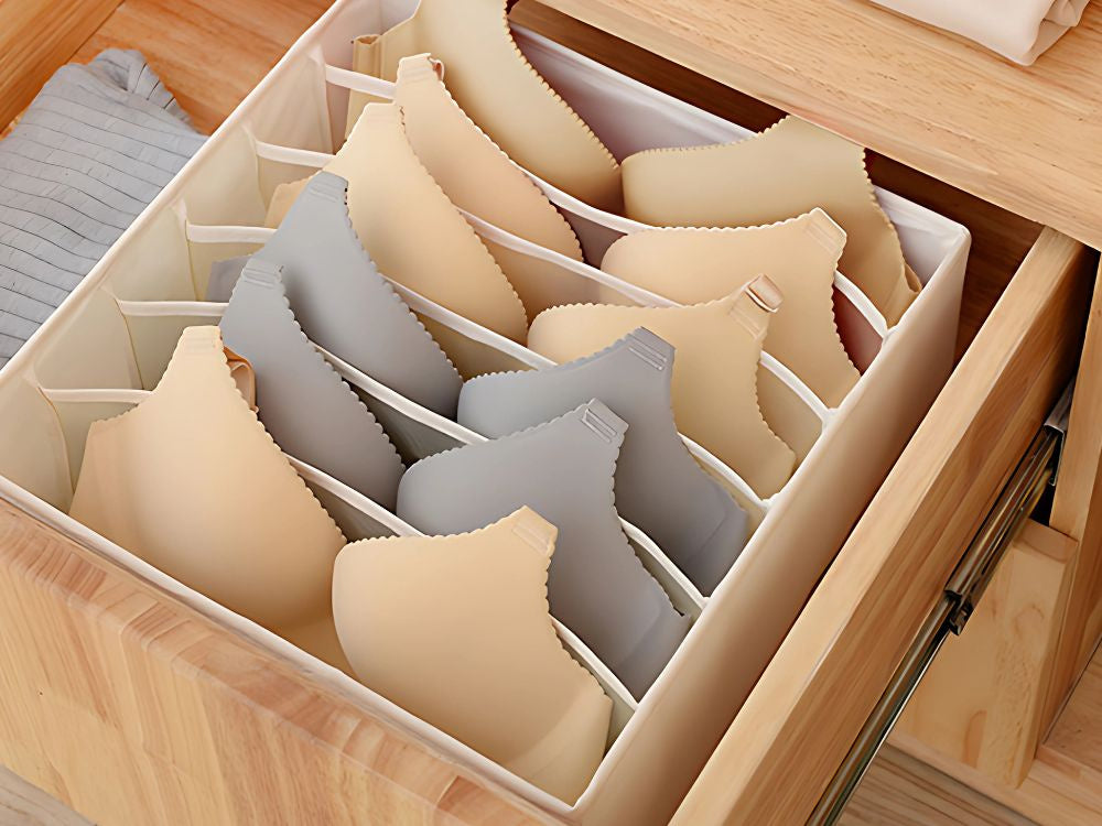 Krūštura organizators 6 nodalījumi skapja atvilktnei, balts