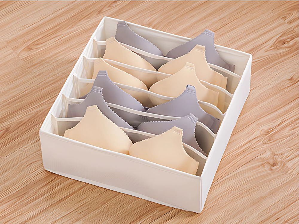 Krūštura organizators 6 nodalījumi skapja atvilktnei, balts