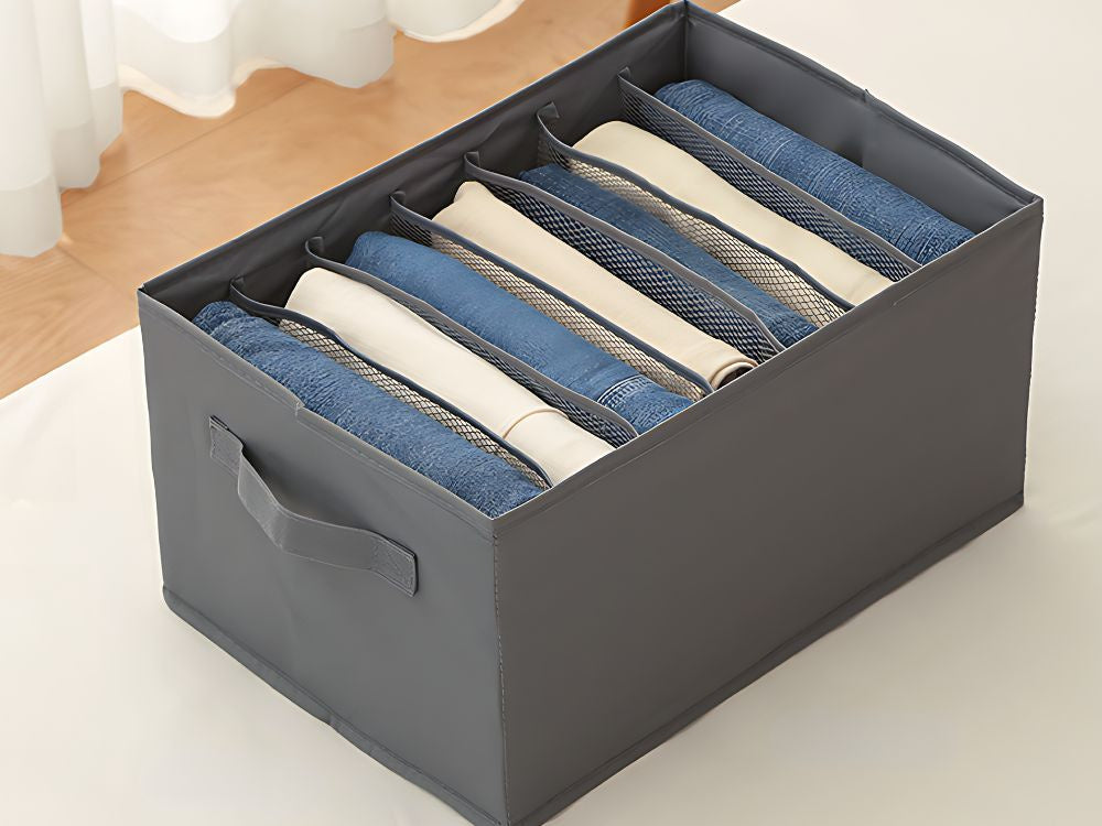 Apģērbu organizators apakšveļa bikses atvilktne skapis zeķes pelēks