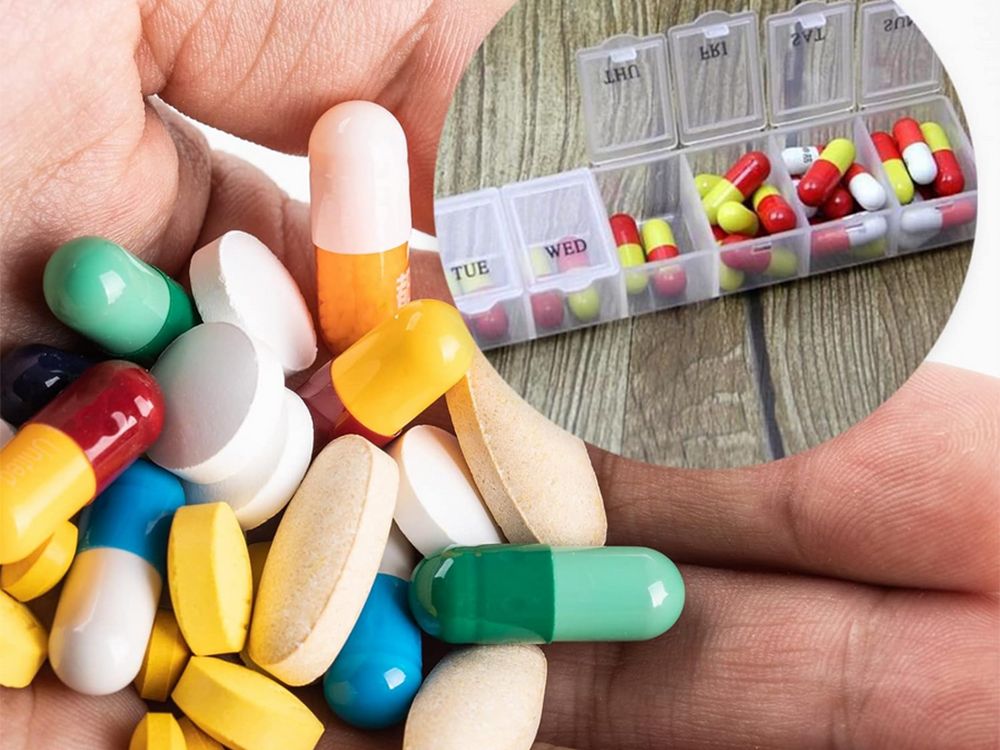 Medikamentu konteiners nedēļas medikamentu kasešu uztura bagātinātāju organizators 7 dienām
