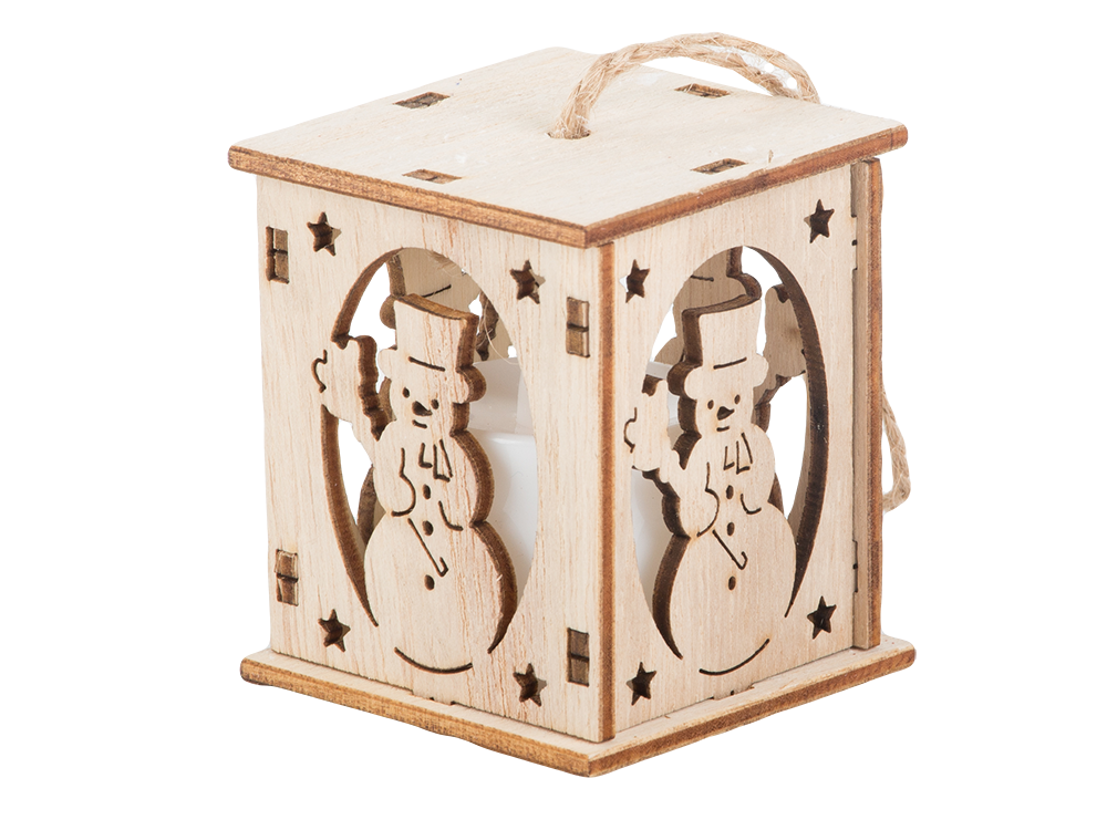 Koka karājas Ziemassvētku eglītes laternas apgaismojums Ziemassvētku rotājums sniegavīrs