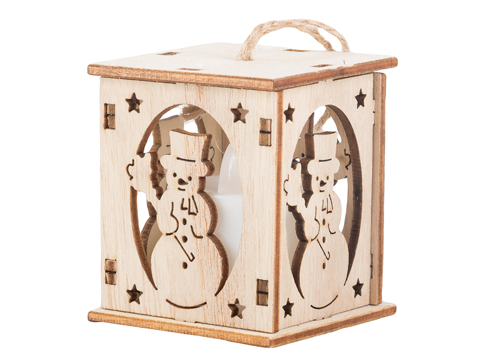 Koka karājas Ziemassvētku eglītes laternas apgaismojums Ziemassvētku rotājums sniegavīrs