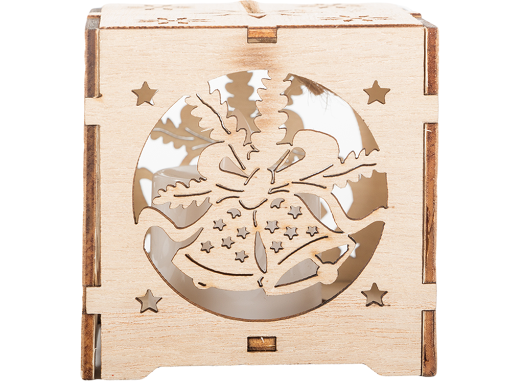 Koka piekaramā laterna Ziemassvētku eglītes apgaismojums Ziemassvētku rotājums zvaniņi