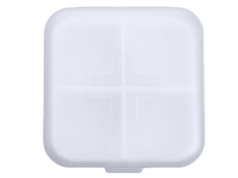 Zāļu kastītes iepakojums, uztura bagātinātāji, tabletes, ceļojumi, 4 nodalījumi