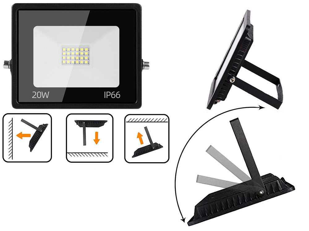 Prožektors halogēna LED prožektors 20W 6000K āra ūdensizturīgs IP66