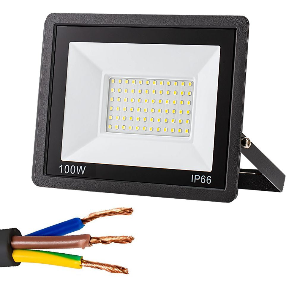 Prožektors halogēna LED prožektors 100W 6000K āra ūdensizturīgs IP66