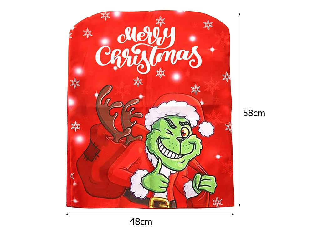 Svētku krēsla pārvalks, dekoratīvs, universāls, grinčs, atzveltnei