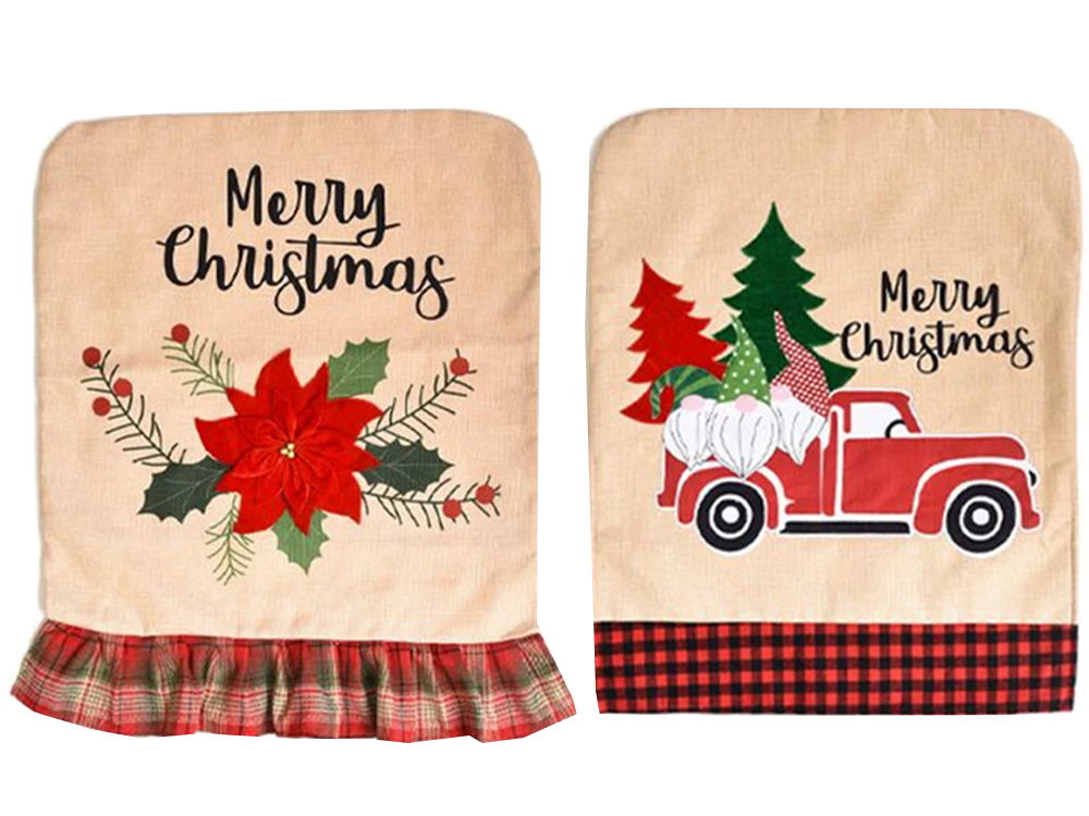 Krēsla aizmugures pārvalks Ziemassvētku rotājums Ziemassvētku rotājums rotājums