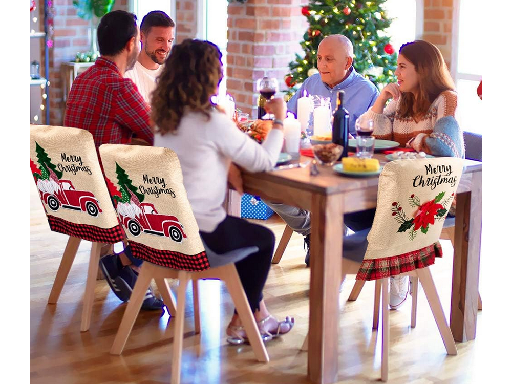 Krēsla aizmugures pārvalks Ziemassvētku rotājums Ziemassvētku rotājums rotājums