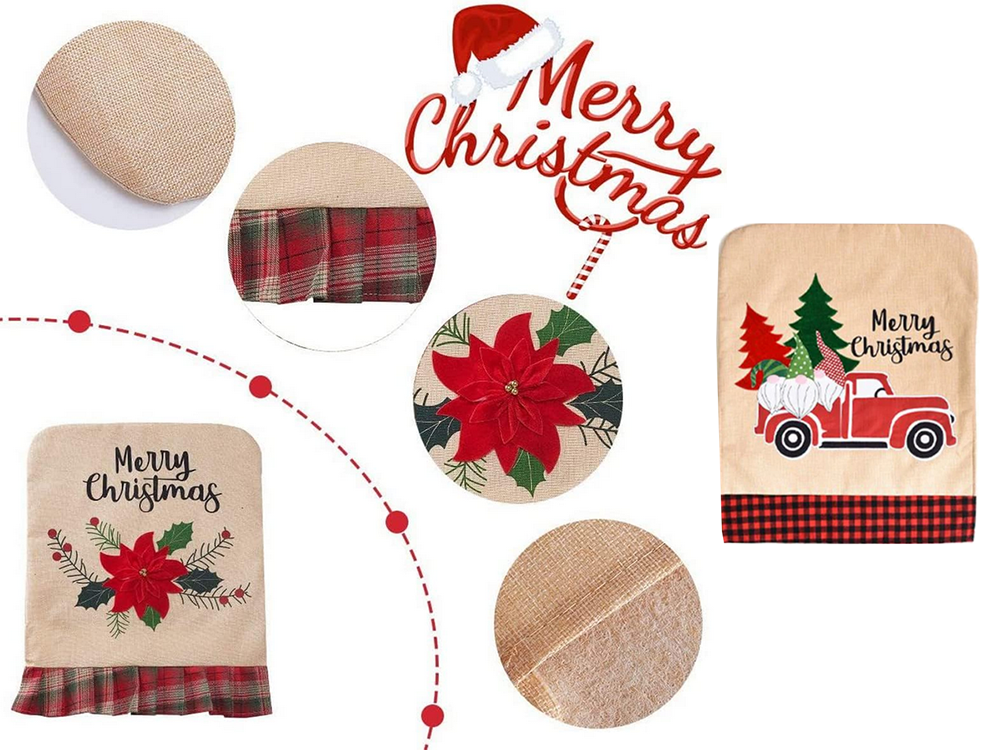 Krēsla aizmugures pārvalks Ziemassvētku rotājums Ziemassvētku rotājums rotājums