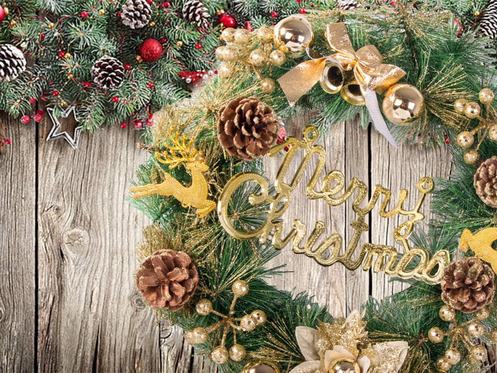 Ziemassvētku dekoratīvā vītne sienu dekorēšanai durvju dekorēšanai Ziemassvētku rotājumi