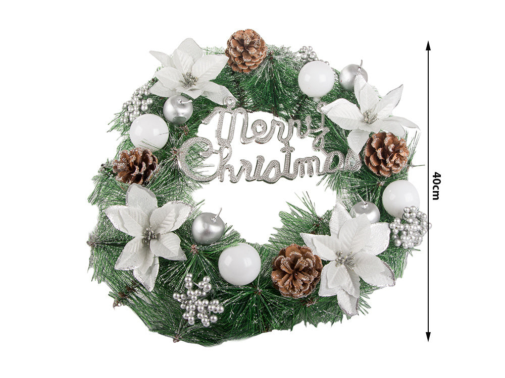 Ziemassvētku dekoratīvā vītne sienu dekorēšanai durvju dekorēšanai Ziemassvētku rotājumi