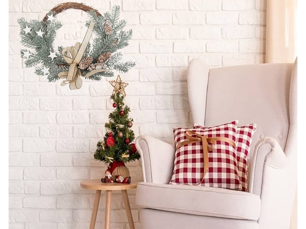 Ziemassvētku dekoratīvā vītne sienu dekorēšanai durvju dekorēšanai Ziemassvētku rotājumi