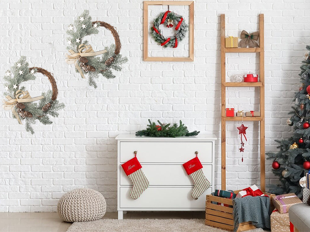 Ziemassvētku dekoratīvā vītne sienu dekorēšanai durvju dekorēšanai Ziemassvētku rotājumi