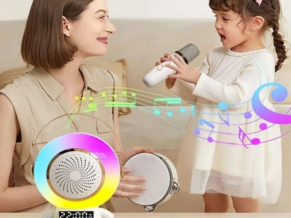 Bezvadu karaoke personālais komplekts Bluetooth skaļrunim + 2 mikrofoniem