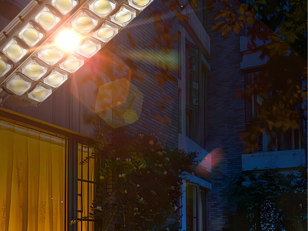 Led saules ielu lampa ar tālvadības pulti, jaudīgu ūdensnecaurlaidīgu IP65 kustības sensoru