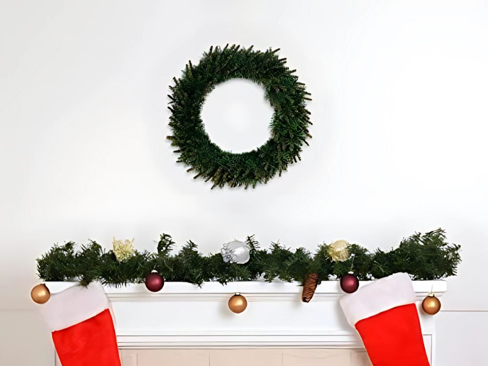 Ziemassvētku vainaga durvju dekorācijas galds liels 50 cm