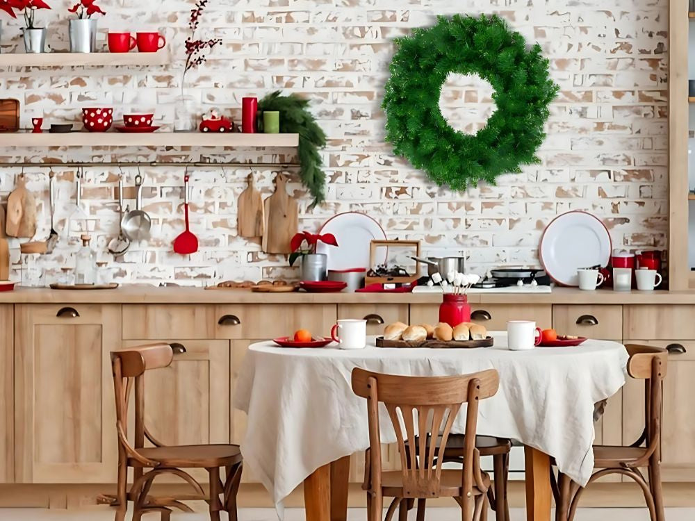 Ziemassvētku vainaga durvju dekorācijas galds liels 50 cm