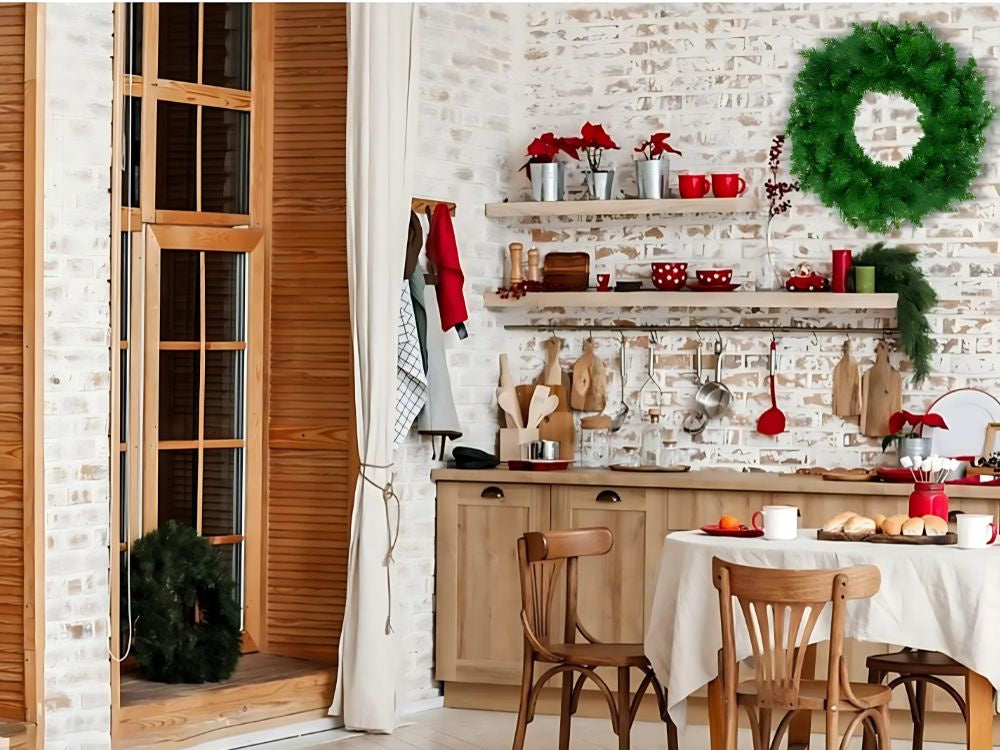 Ziemassvētku vainaga durvju dekorācijas galds liels 50 cm