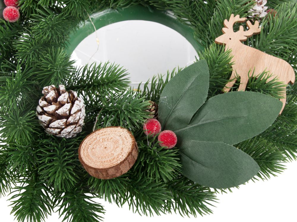 Ziemassvētku dekoratīvās vītnes led durvju dekorēšana Ziemassvētku rotājumi