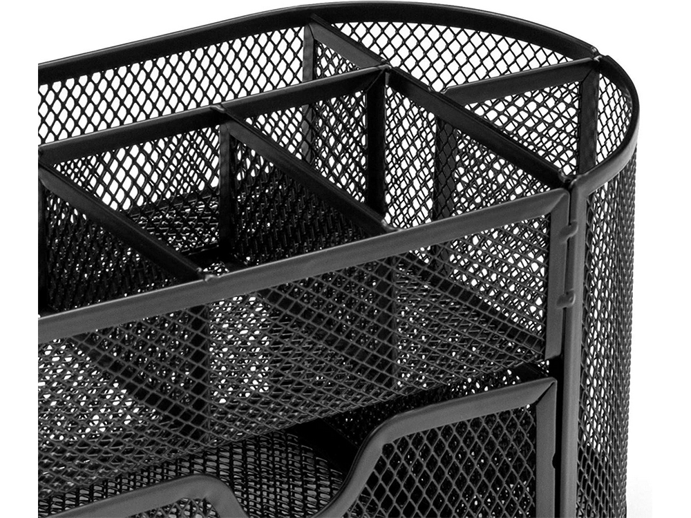 Rakstāmgalda organizators ar 8 nodalījumiem, atvilktnēm, skapīša plauktiem, metāla