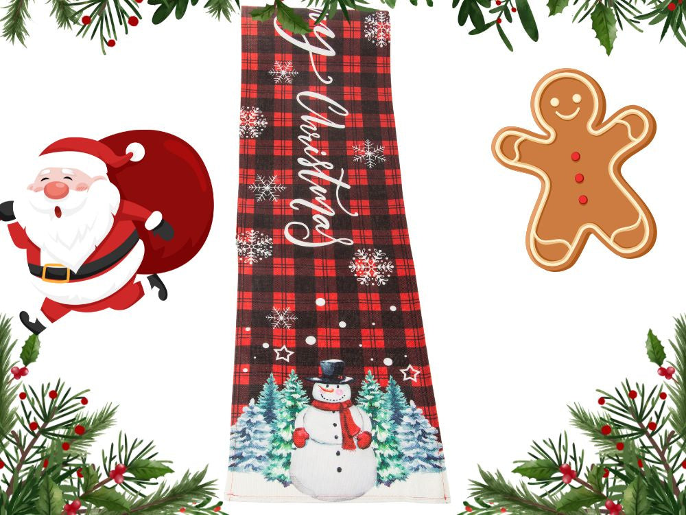 Ziemassvētku galda celiņš Ziemassvētku vakara dekoratīvs galda celiņš 180x32cm