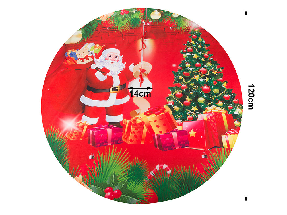 Ziemassvētku eglītes paklājiņš Ziemassvētku pārvalks dāvanu iesaiņošanai apaļš