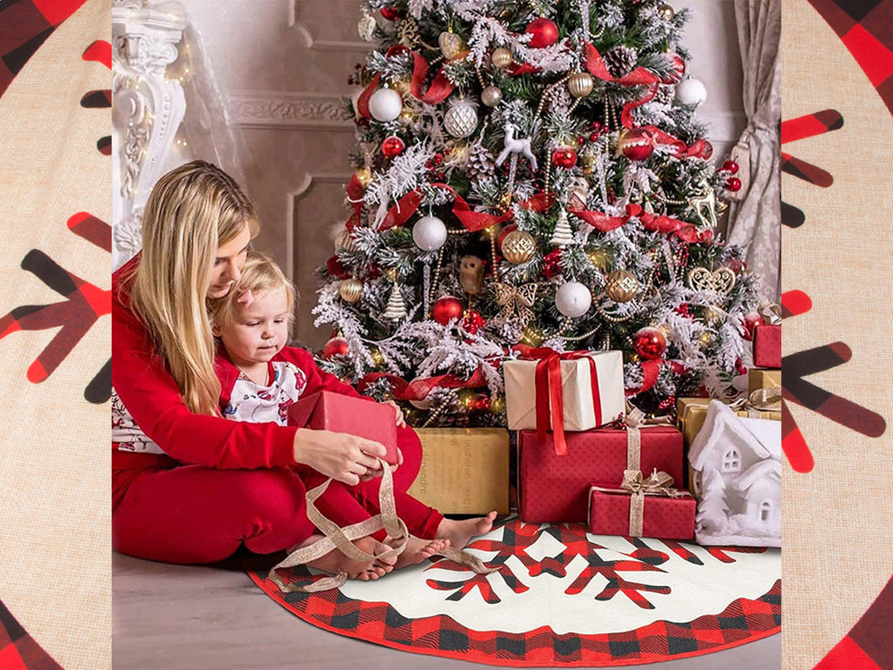 Ziemassvētku eglītes paklājiņš Ziemassvētku pārvalks dāvanu iesaiņošanai apaļš