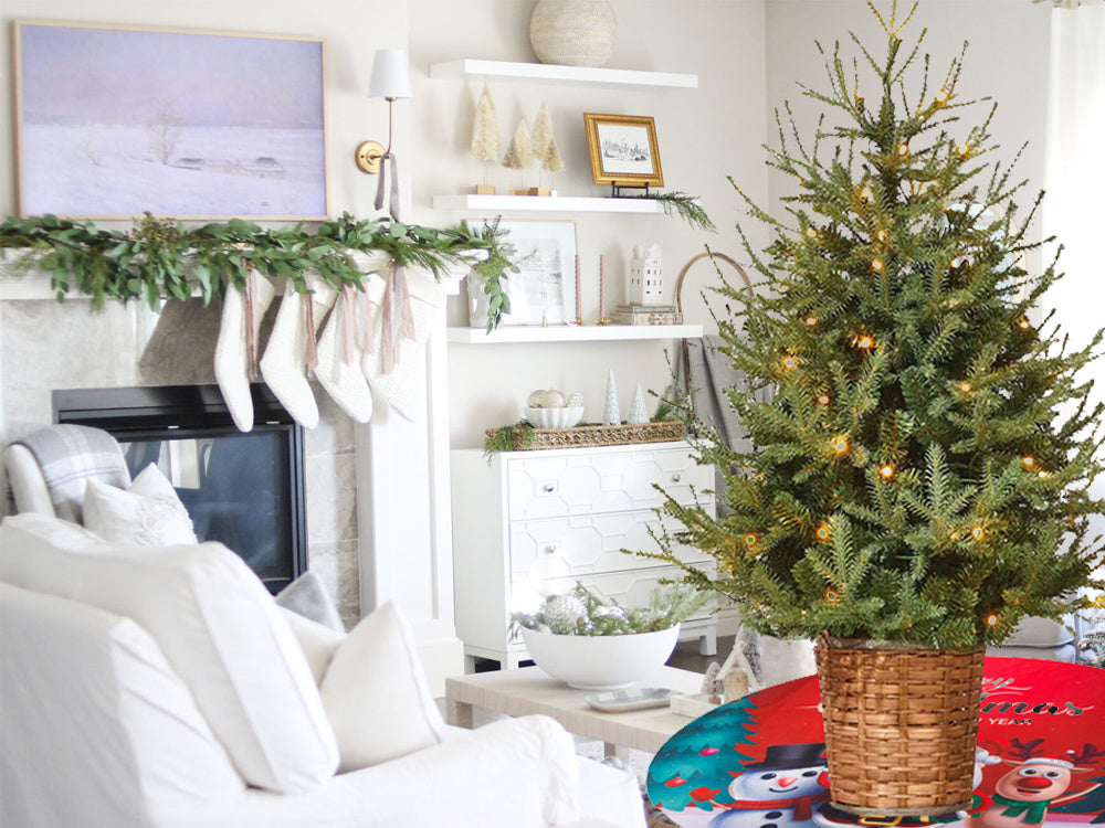 Ziemassvētku eglītes paklājiņš Ziemassvētku pārvalks dāvanu iesaiņošanai apaļš