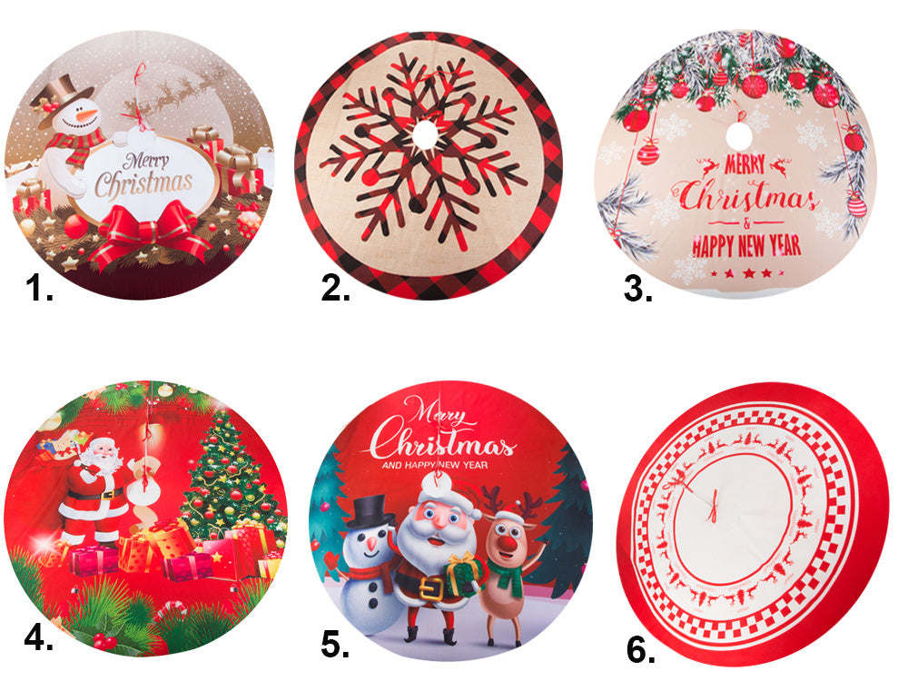 Ziemassvētku eglītes paklājiņš Ziemassvētku pārvalks dāvanu iesaiņošanai apaļš