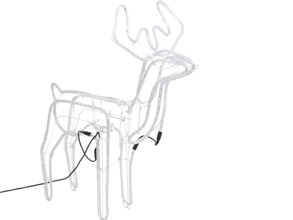 Gaismas ziemeļbriedis ar 216 LED Ziemassvētku rotājumu lielam dārzam ar kustīgu galvu