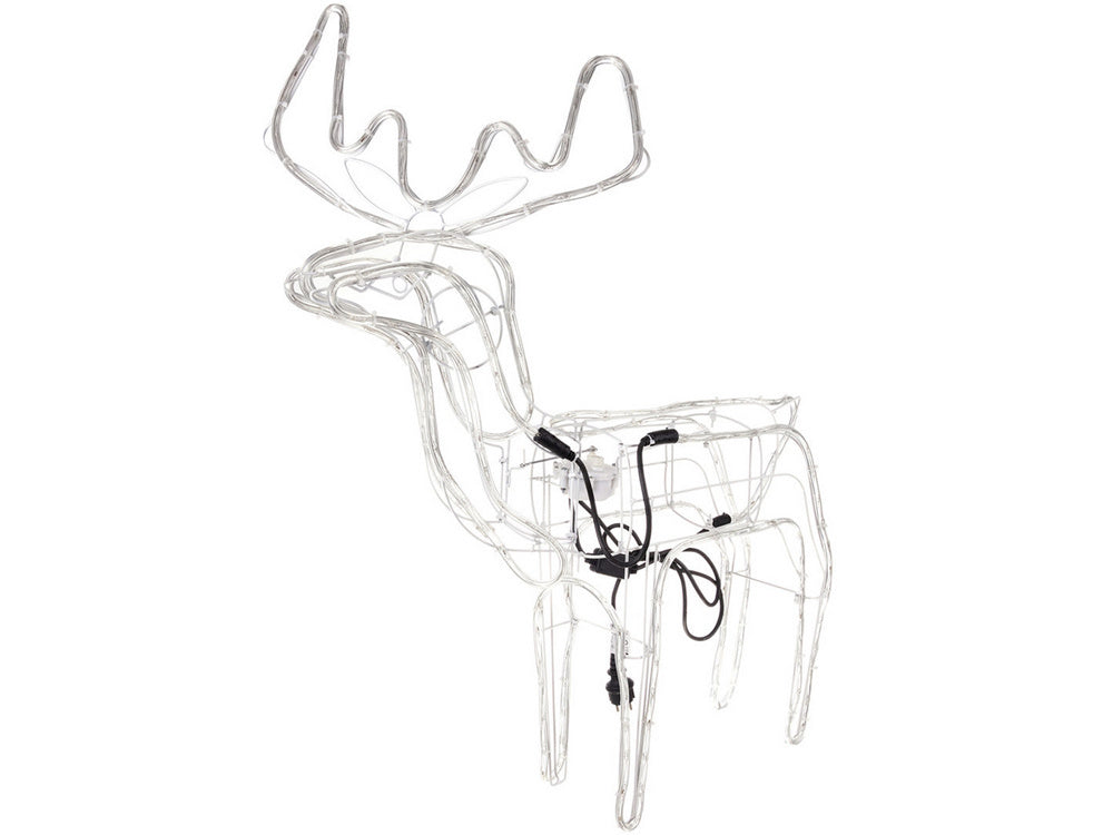 Gaismas ziemeļbriedis ar 216 LED Ziemassvētku rotājumu lielam dārzam ar kustīgu galvu