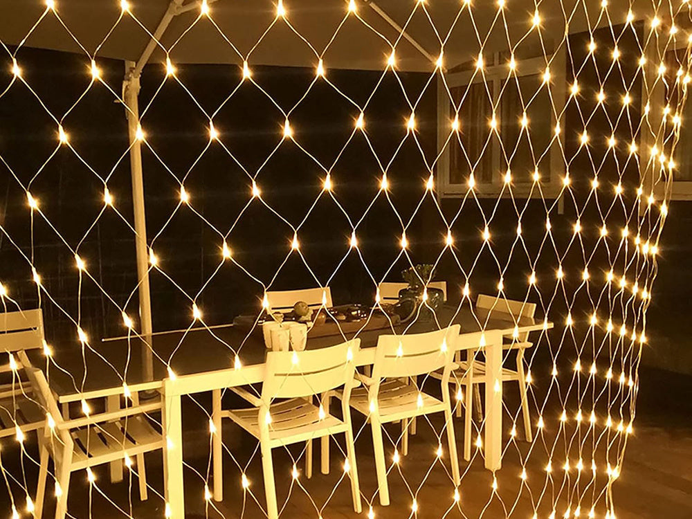 Gaismas ekrāna aizkars 160 LED Ziemassvētku lampiņas USB pilots balts balts 2x2.6m