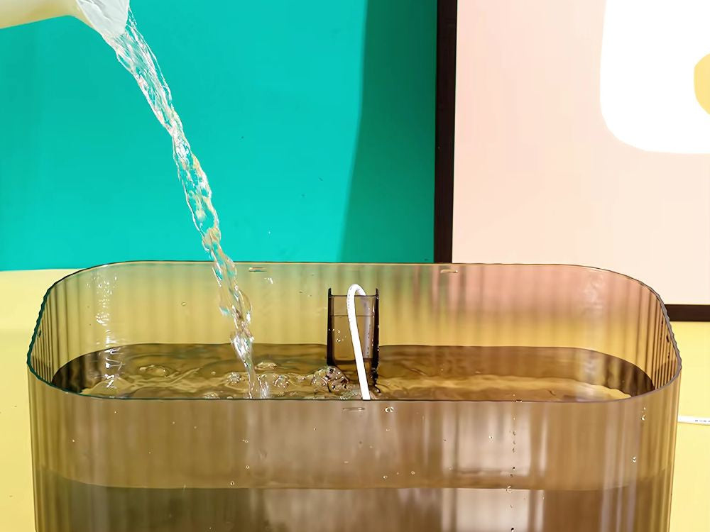 Automātiska kaķu dzirdinātava suņu ūdens strūklaka ar filtru un barības bļodu