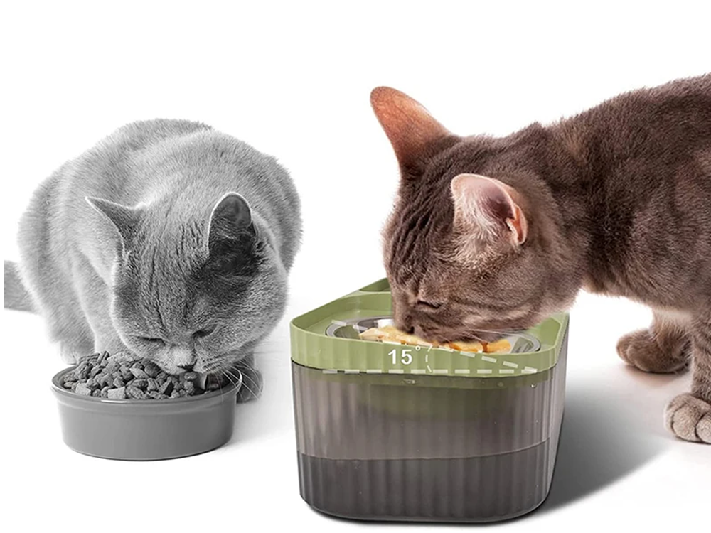 Automātiska kaķu dzirdinātava suņu ūdens strūklaka ar filtru un barības bļodu