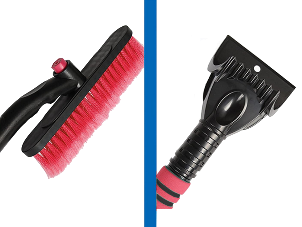 Teleskopiska skrāpju birste, salokāma, automašīnas logu sniega un ledus skrāpēšanai