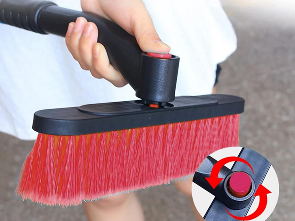 Teleskopiska skrāpju birste, salokāma, automašīnas logu sniega un ledus skrāpēšanai