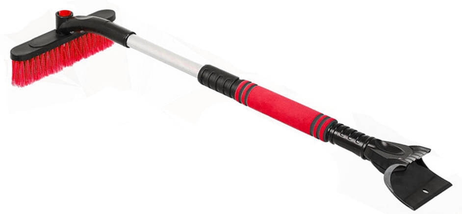 Teleskopiska skrāpju birste, salokāma, automašīnas logu sniega un ledus skrāpēšanai