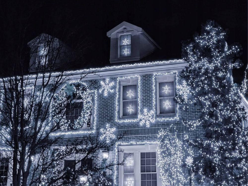 Gaismas aizkars Ziemassvētku vītnes dekorācija 500 LED aukstā gaisma IP44