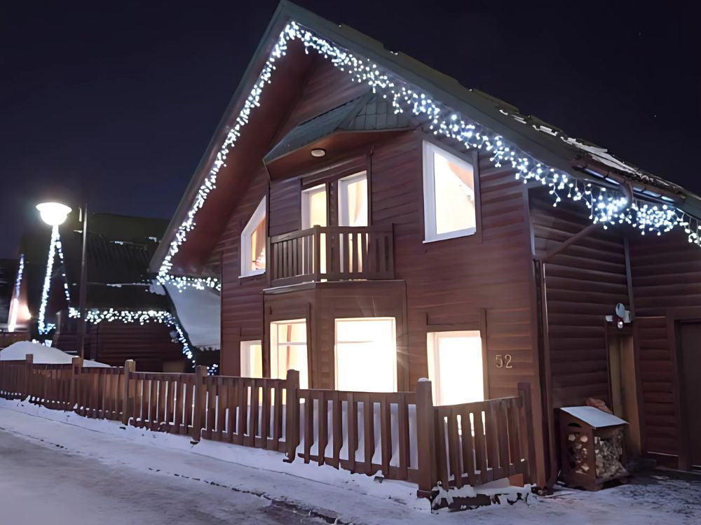 Gaismas aizkars Ziemassvētku vītnes dekorācija 500 LED aukstā gaisma IP44