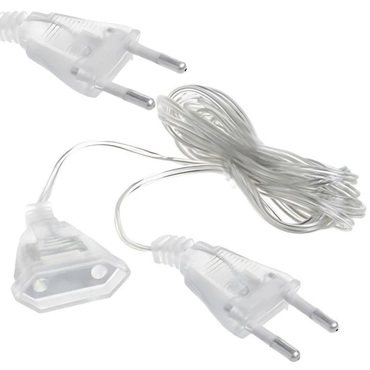 Ziemassvētku eglītes lampiņu pagarinātāja kabelis, caurspīdīgs, 5 m