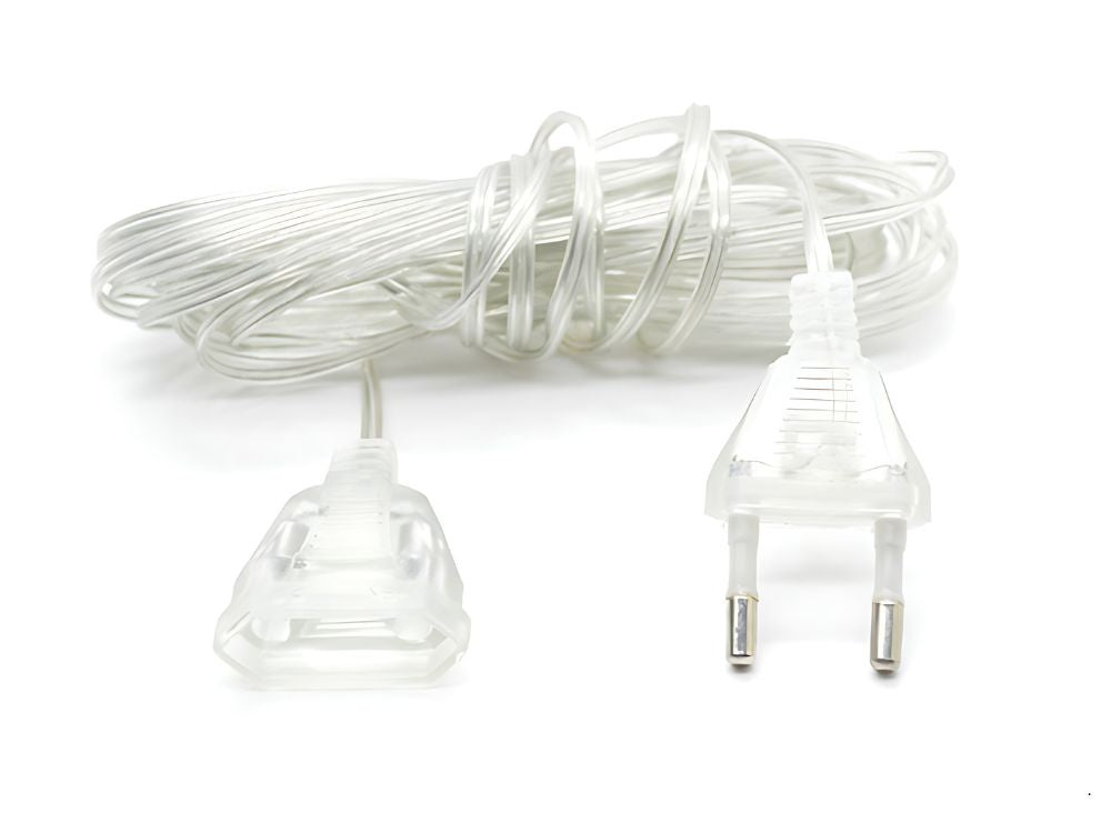 Ziemassvētku eglītes lampiņu pagarinātāja kabelis, caurspīdīgs, 5 m