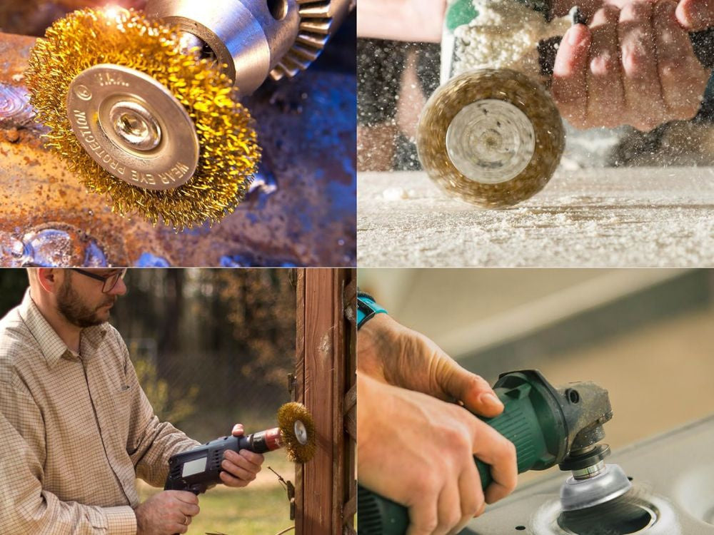 Misiņa stiepļu suku komplekts skrūvgriežiem, 5 gab., dažādi izmēri